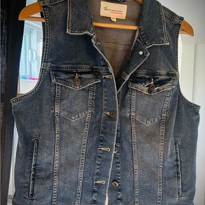 Vince Camuto Dark Blue Denim Vest